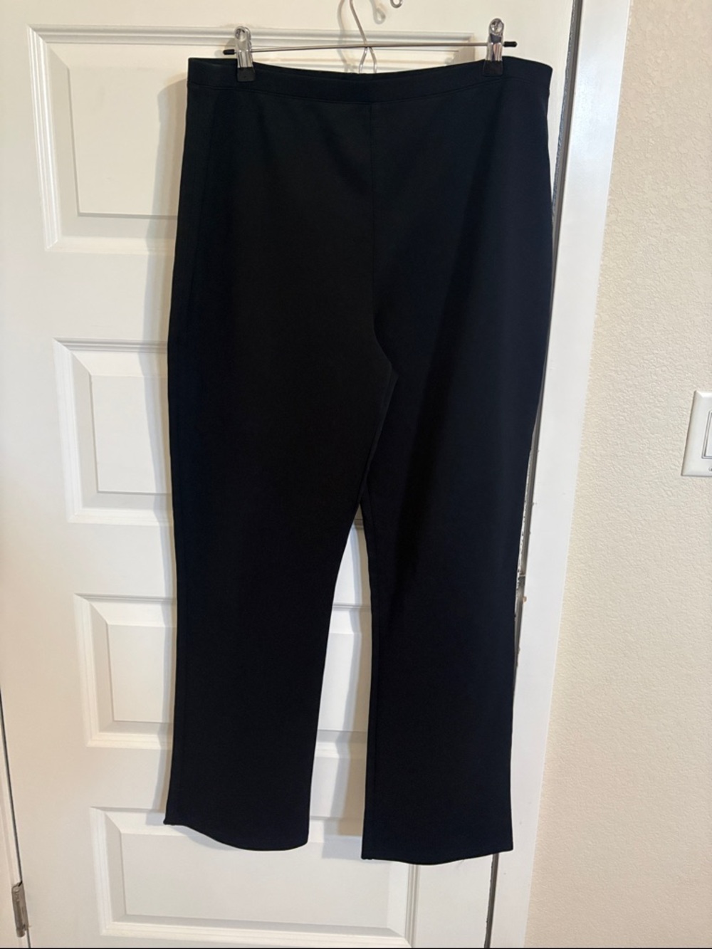 Massimo Black Stretch Straight-Leg Pants